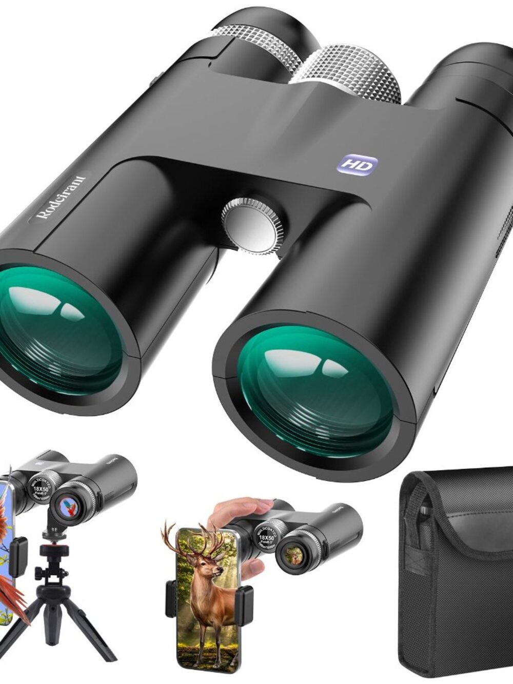 NEW 18X50 High Powered Binoculars for Adults Low Light Vision with Upgraded and